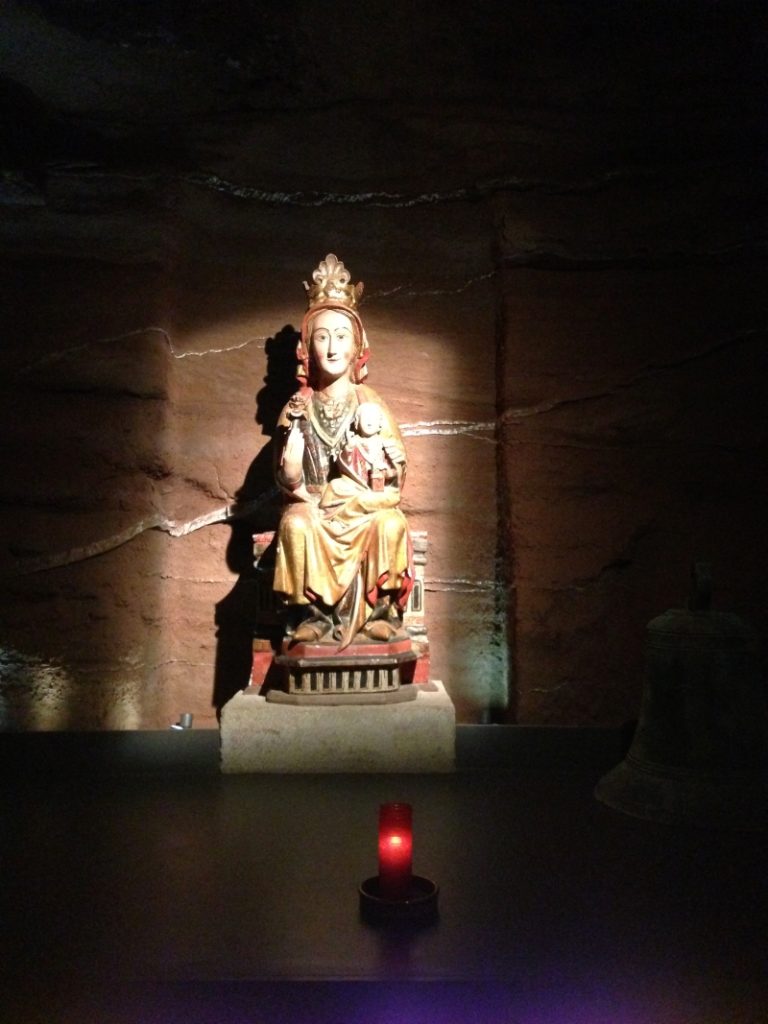 A statue of the Virgin Mary in Najera, Spain