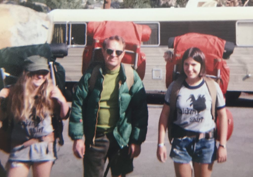 Getting ready to hike the Sierra in 1972