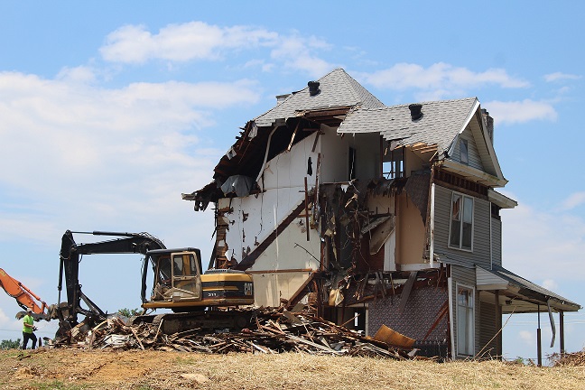 House being demolished
